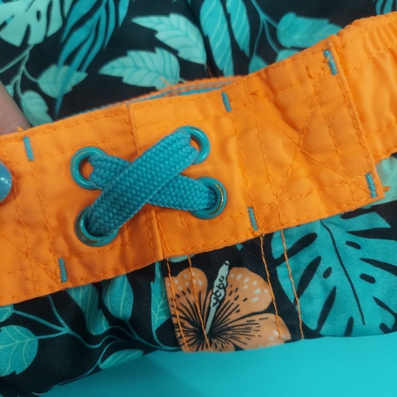 Cat and Jack Small 6/7 swim shorts trunks boys target adjustable floral beach - Picture 4 of 6